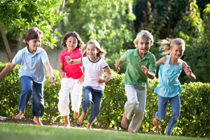 kids-playing-hens-chicks